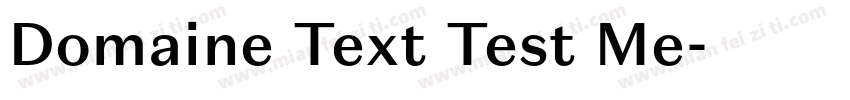 Domaine Text Test Me字体转换
